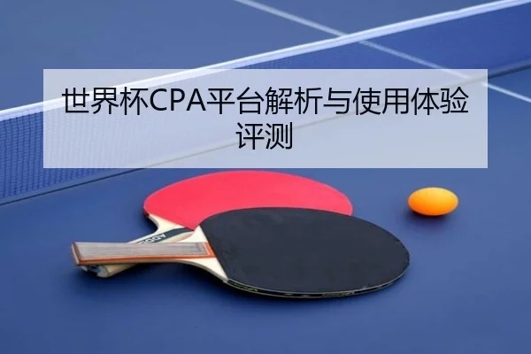 世界杯CPA平台解析与使用体验评测